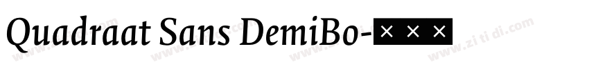 Quadraat Sans DemiBo字体转换
